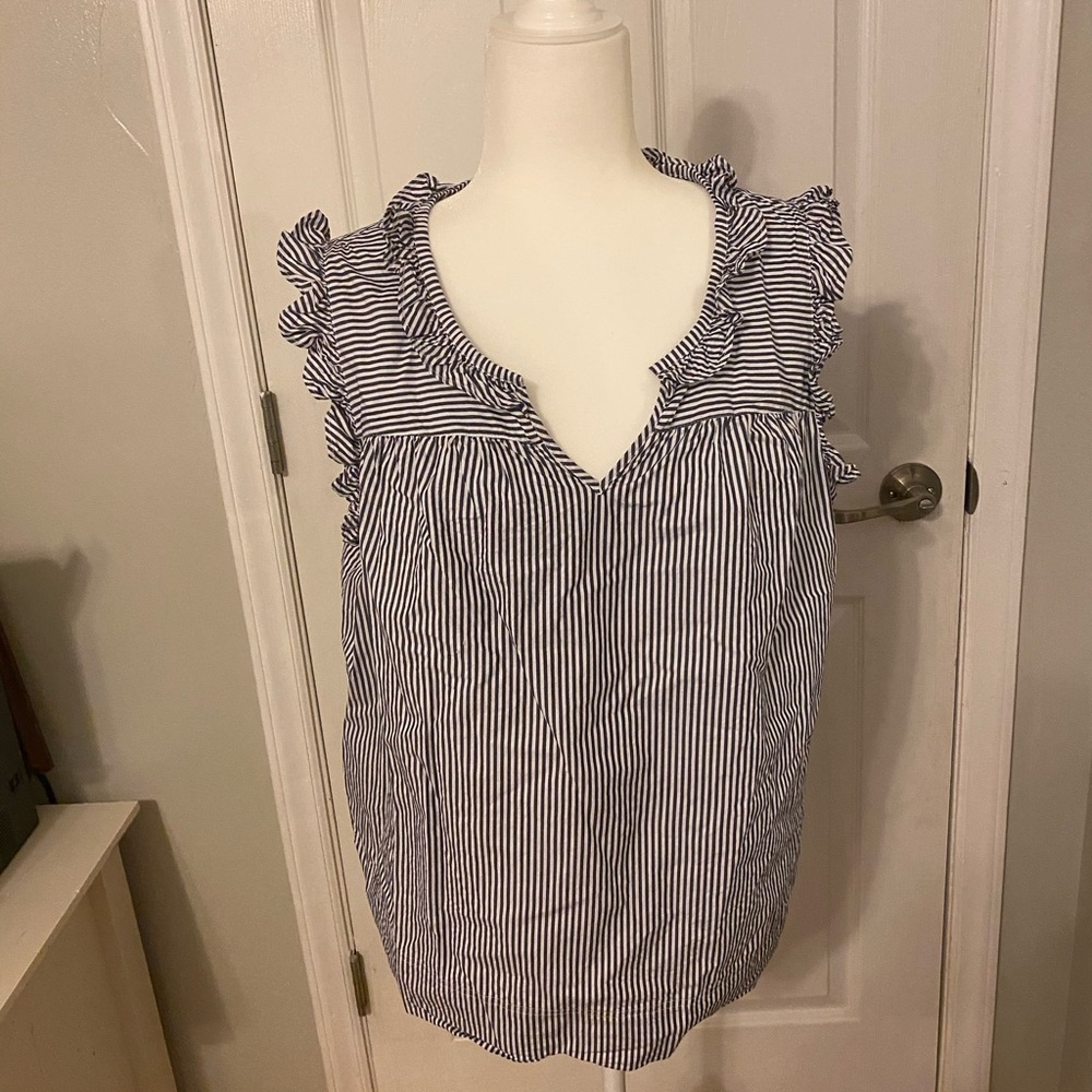 Crown & Ivy Pin Striped Blouse